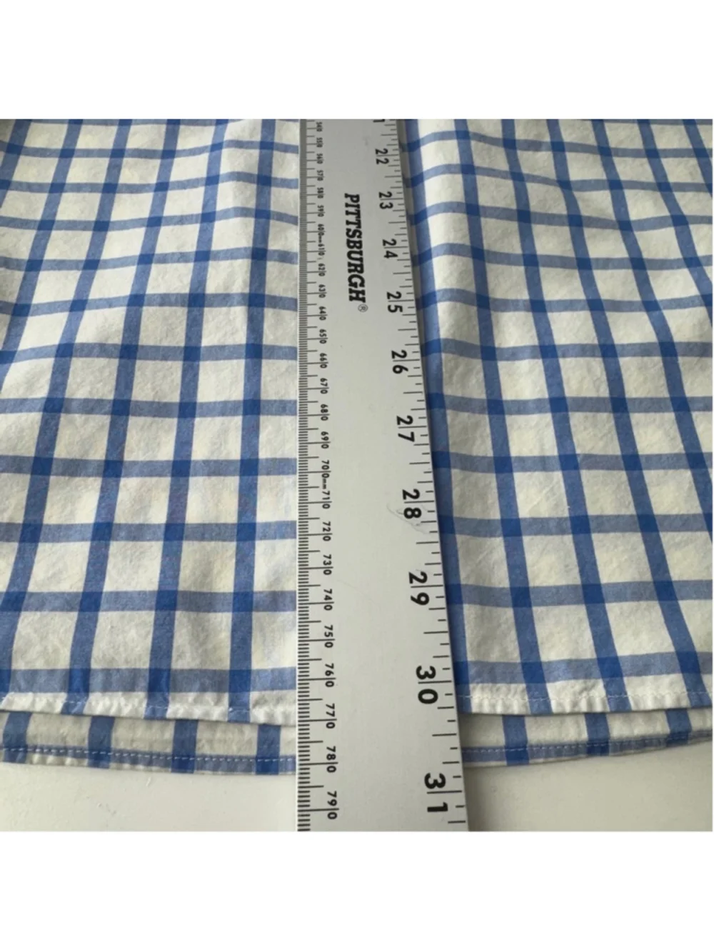 J.Crew Button Down Woven Shirt Mens L Large Blue White Check Long Sleeve Casual